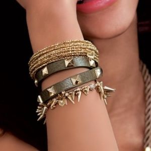 Stella & Dot Pyramid Double Wrap Bracelet